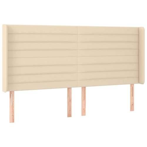 Uzglavlje s ušima krem 183x16x118/128 cm od tkanine - Krema 183 x 16 x 118/128 cm 1 Cijena