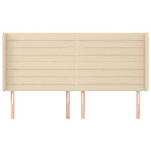 Uzglavlje s ušima krem 183x16x118/128 cm od tkanine - Krema 183 x 16 x 118/128 cm 1 Cijena
