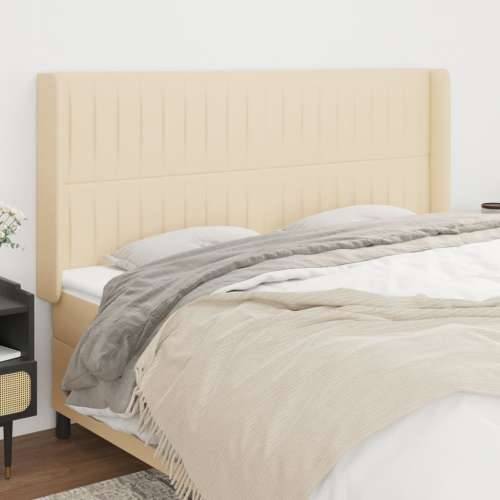 Uzglavlje s ušima krem 163x16x118/128 cm od tkanine - Krema 163 x 16 x 118/128 cm 1 Cijena