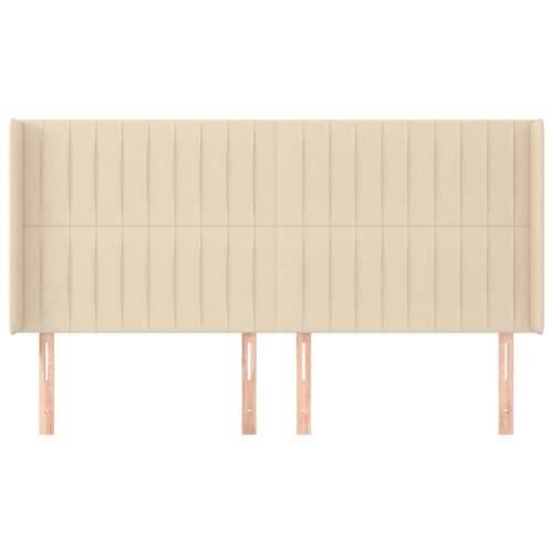 Uzglavlje s ušima krem 163x16x118/128 cm od tkanine - Krema 163 x 16 x 118/128 cm 1 Cijena
