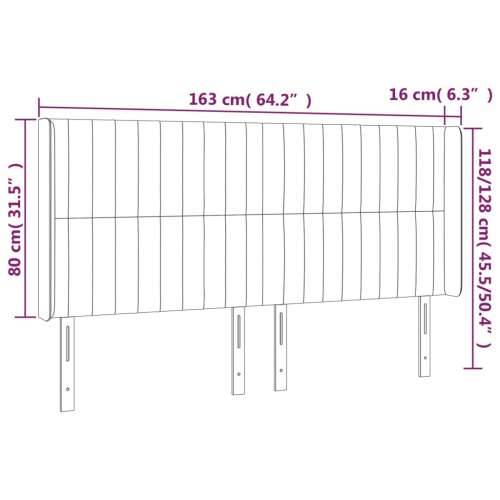 Uzglavlje s ušima krem 163x16x118/128 cm od tkanine - Krema 163 x 16 x 118/128 cm 1 Cijena