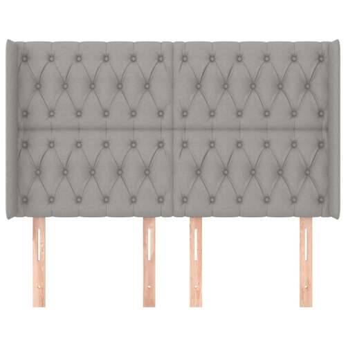 Uzglavlje s ušima svjetlosivo 163x16x118/128 cm od tkanine - Svjetlosiva 163 x 16 x 118/128 cm 1 Cijena