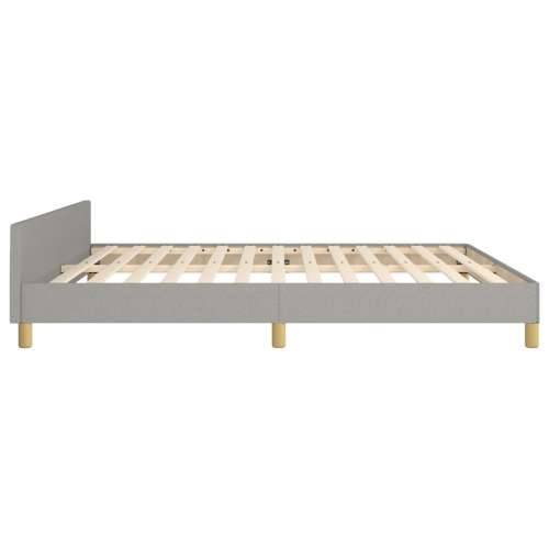 Okvir za krevet bez madraca svjetlosivi 160 x 200 cm od tkanine - Svjetlosiva 160 x 200 cm Dizajn s gumbima Cijena
