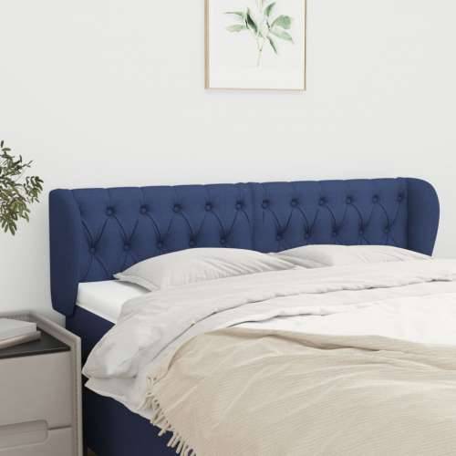 Uzglavlje s ušima plavo 163x23x78/88 cm od tkanine - Plava 163 x 23 x 78/88 cm 1 Cijena