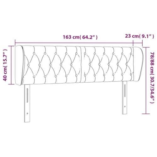 Uzglavlje s ušima plavo 163x23x78/88 cm od tkanine - Plava 163 x 23 x 78/88 cm 1 Cijena