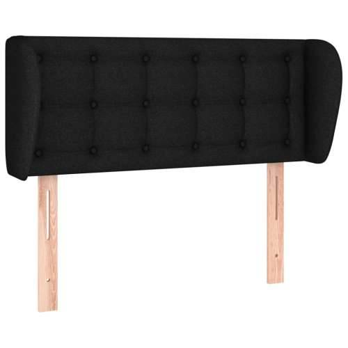 Uzglavlje s ušima crno 83x23x78/88 cm od tkanine - Crna 83 x 23 x 78/88 cm 1 Cijena