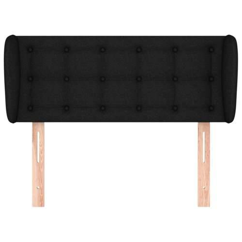 Uzglavlje s ušima crno 83x23x78/88 cm od tkanine - Crna 83 x 23 x 78/88 cm 1 Cijena