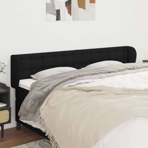 Uzglavlje s ušima crno 163x23x78/88 cm od tkanine - Crna 163 x 23 x 78/88 cm 1 Cijena
