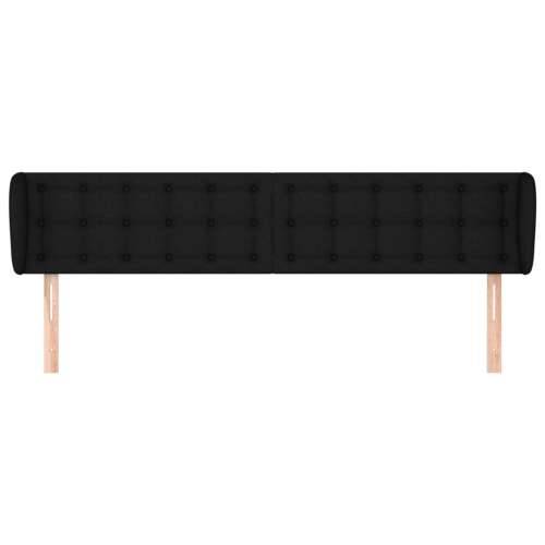 Uzglavlje s ušima crno 163x23x78/88 cm od tkanine - Crna 163 x 23 x 78/88 cm 1 Cijena