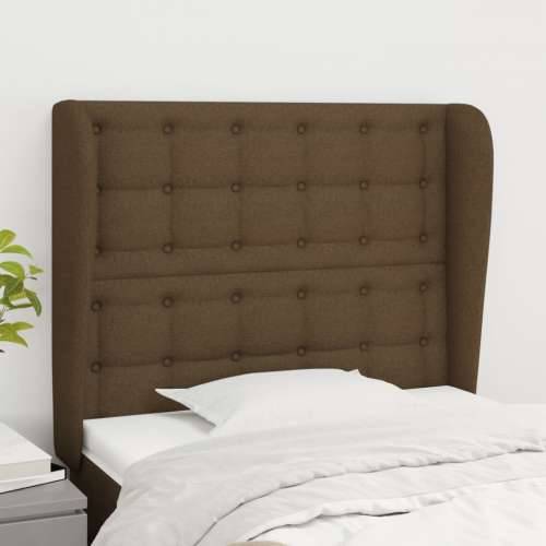 Uzglavlje s ušima tamnosmeđe 93x23x118/128 cm od tkanine - Tamno smeđa 93 x 23 x 118/128 cm 1 Cijena