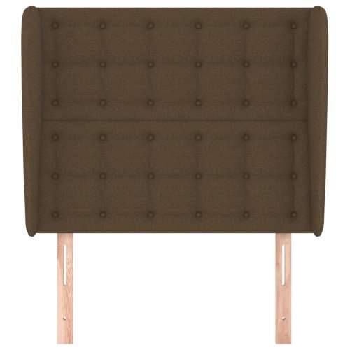Uzglavlje s ušima tamnosmeđe 93x23x118/128 cm od tkanine - Tamno smeđa 93 x 23 x 118/128 cm 1 Cijena