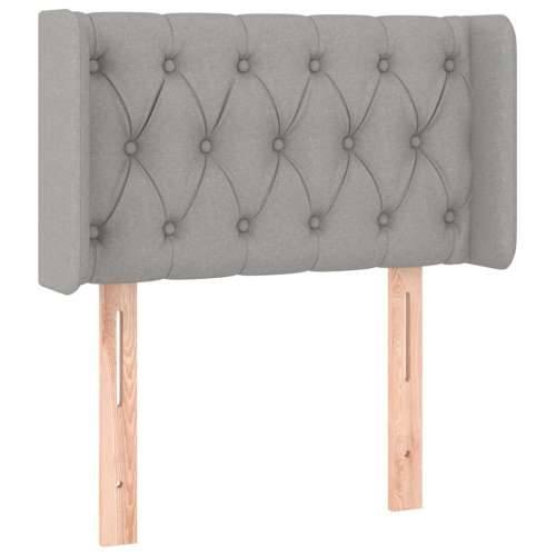 Uzglavlje s ušima svjetlosivo 83x16x78/88 cm od tkanine - Svjetlosiva 83 x 16 x 78/88 cm 1 Cijena