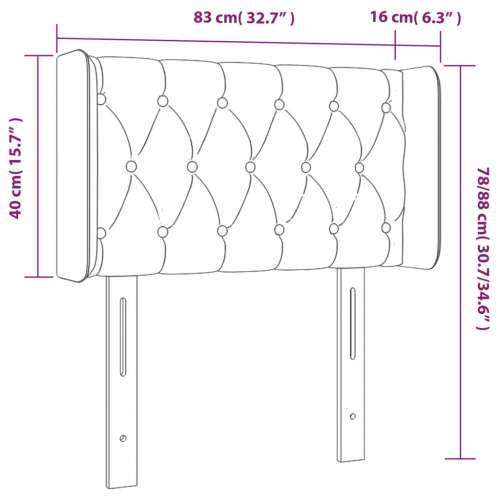 Uzglavlje s ušima krem 83x16x78/88 cm od tkanine - Krema 83 x 16 x 78/88 cm 1 Cijena