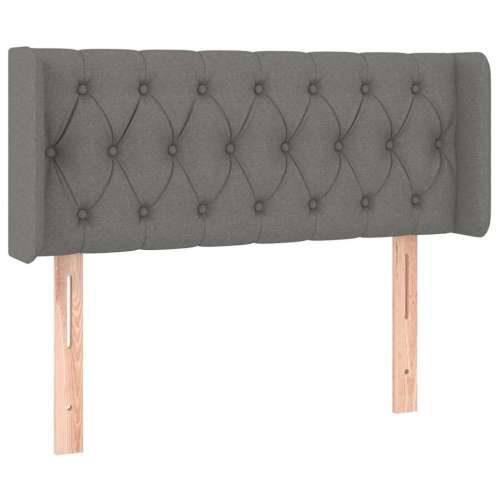 Uzglavlje s ušima tamnosivo 93x16x78/88 cm od tkanine - Tamno siva 93 x 16 x 78/88 cm 1 Cijena