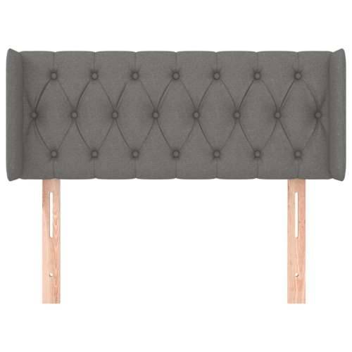 Uzglavlje s ušima tamnosivo 93x16x78/88 cm od tkanine - Tamno siva 93 x 16 x 78/88 cm 1 Cijena