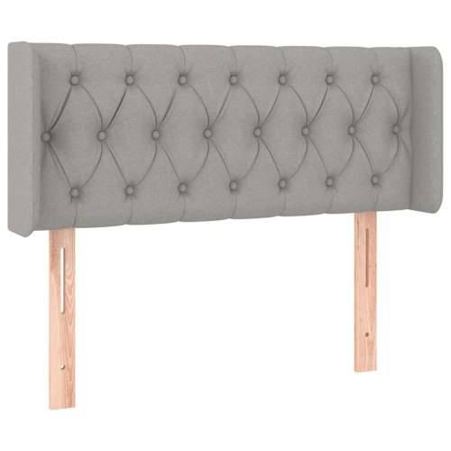 Uzglavlje s ušima svjetlosivo 103x16x78/88 cm od tkanine - Svjetlosiva 103 x 16 x 78/88 cm 1 Cijena