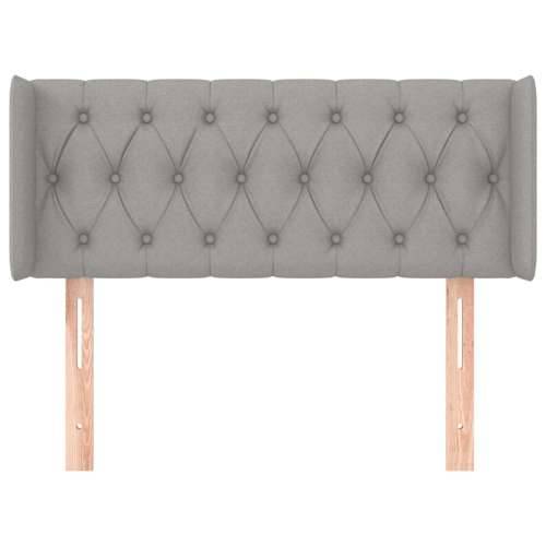 Uzglavlje s ušima svjetlosivo 103x16x78/88 cm od tkanine - Svjetlosiva 103 x 16 x 78/88 cm 1 Cijena