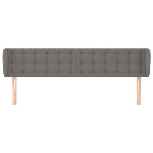 Uzglavlje s ušima tamnosivo 203x16x78/88 cm od tkanine - Tamno siva 203 x 16 x 78/88 cm 1 Cijena