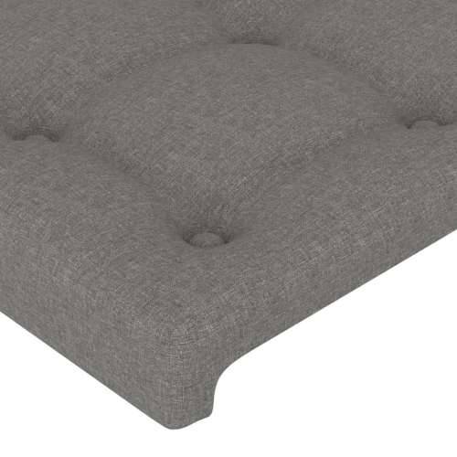 Uzglavlje s ušima tamnosivo 203x16x78/88 cm od tkanine - Tamno siva 203 x 16 x 78/88 cm 1 Cijena