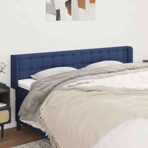 Uzglavlje s ušima plavo 203x16x78/88 cm od tkanine - Plava 203 x 16 x 78/88 cm 1 Cijena