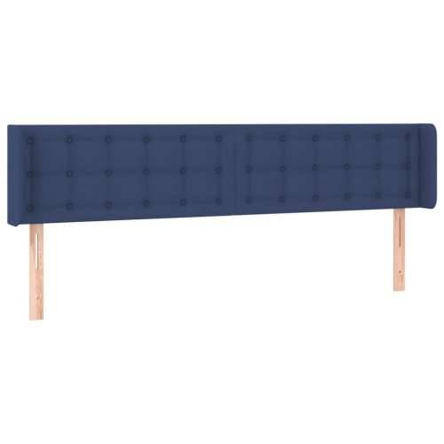 Uzglavlje s ušima plavo 203x16x78/88 cm od tkanine - Plava 203 x 16 x 78/88 cm 1 Cijena