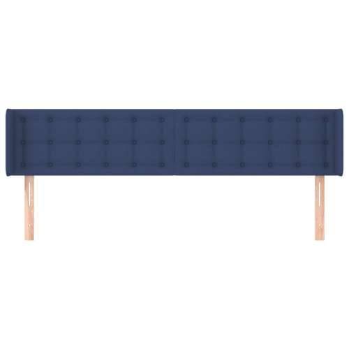 Uzglavlje s ušima plavo 203x16x78/88 cm od tkanine - Plava 203 x 16 x 78/88 cm 1 Cijena