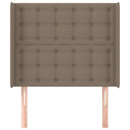 Uzglavlje s ušima smeđesivo 93x16x118/128 cm od tkanine - Sivo-smeđa 93 x 16 x 118/128 cm 1 Cijena