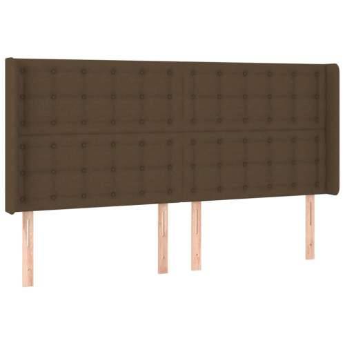 Uzglavlje s ušima tamnosmeđe 163x16x118/128 cm od tkanine - Tamno smeđa 163 x 16 x 118/128 cm 1 Cijena
