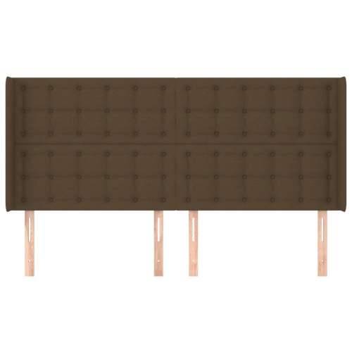 Uzglavlje s ušima tamnosmeđe 163x16x118/128 cm od tkanine - Tamno smeđa 163 x 16 x 118/128 cm 1 Cijena