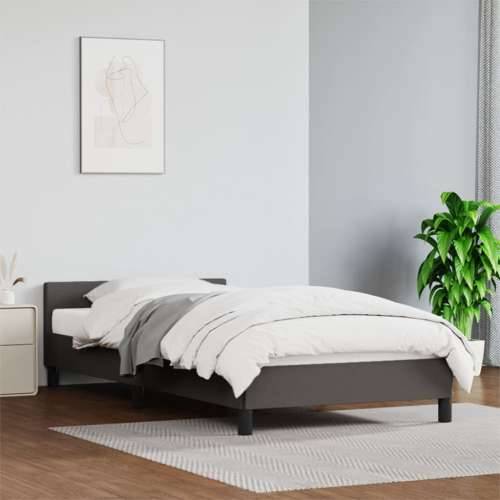 Okvir kreveta s uzglavljem bez madraca sivi 100x200 cm - Siva 100 x 200 cm Cijena