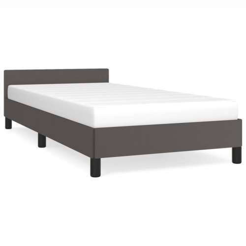 Okvir kreveta s uzglavljem bez madraca sivi 100x200 cm - Siva 100 x 200 cm Cijena