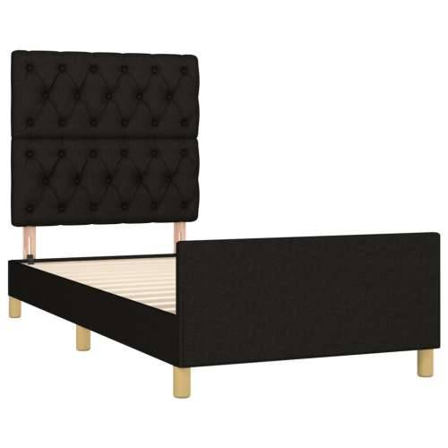 Okvir za krevet bez madraca crni 80x200cm od tkanine - Crna 80 x 200 cm Dizajn s gumbima Cijena