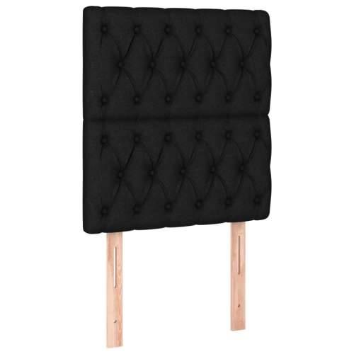 Okvir za krevet bez madraca crni 80x200cm od tkanine - Crna 80 x 200 cm Dizajn s gumbima Cijena