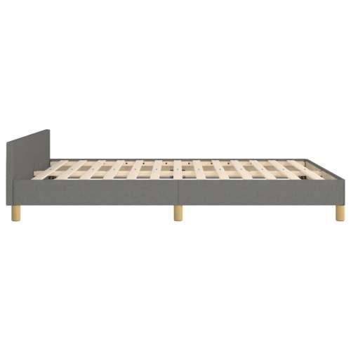 Okvir za krevet bez madraca tamnosivi 140 x 190 cm od tkanine - Tamno siva 140 x 190 cm Dizajn s gumbima Cijena