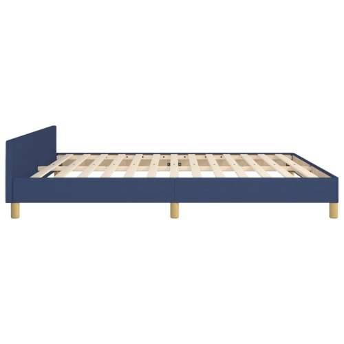 Okvir za krevet bez madraca plavi 160x200 cm od tkanine - Plava 160 x 200 cm Dizajn s gumbima Cijena