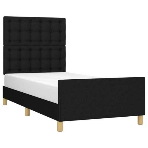 Okvir za krevet bez madraca crni 100x200 cm od tkanine - Crna 100 x 200 cm gumbi Cijena