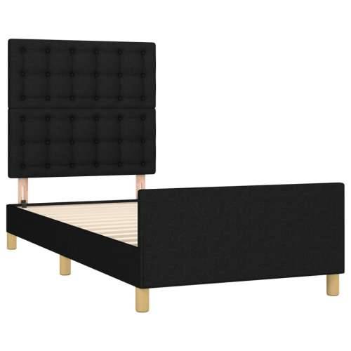 Okvir za krevet bez madraca crni 100x200 cm od tkanine - Crna 100 x 200 cm gumbi Cijena
