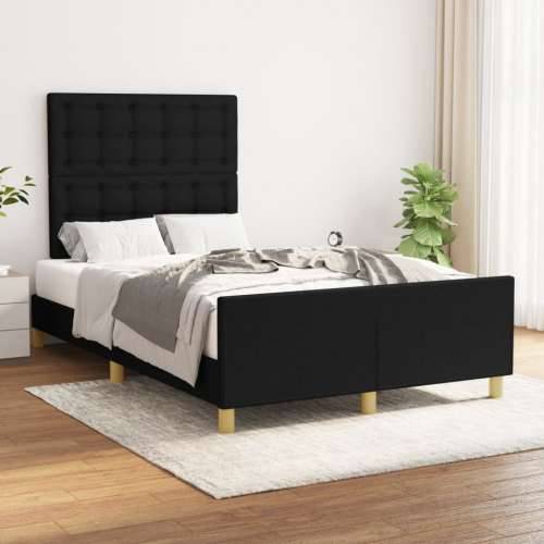 Okvir kreveta bez madraca crni 120 x 200 cm od tkanine - Crna 120 x 200 cm gumbi Cijena