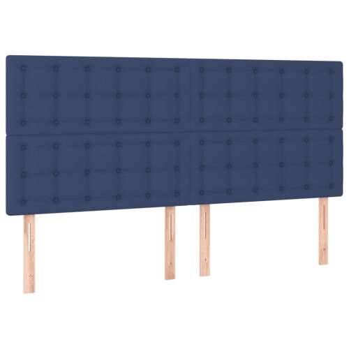 Okvir za krevet bez madraca plavi 200x200 cm od tkanine - Plava 200 x 200 cm gumbi Cijena