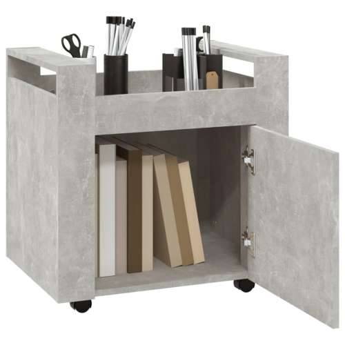 Kolica za radni stol boja betona 60x45x60 cm konstruirano drvo - Beton siva Cijena