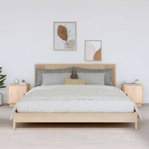 Noćni ormarići 2 kom 40 x 34 x 45 cm od masivne borovine - Prirodna 2 Cijena