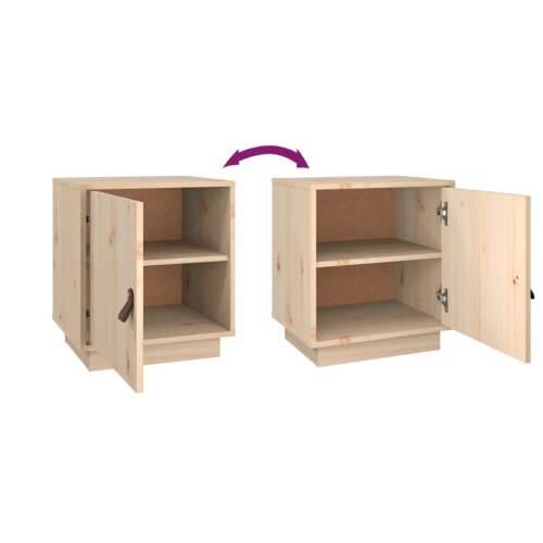 Noćni ormarići 2 kom 40 x 34 x 45 cm od masivne borovine - Prirodna 2 Cijena
