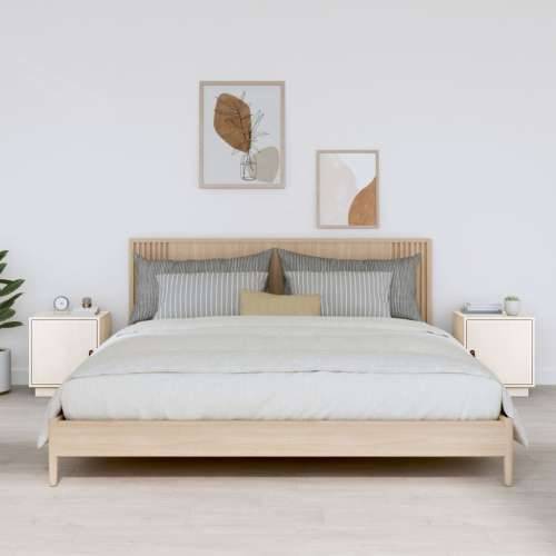 Noćni ormarići 2 kom bijeli 40 x 34 x 45 cm od masivne borovine - Bijela 2 Cijena