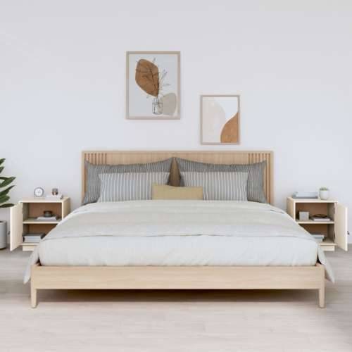 Noćni ormarići 2 kom bijeli 40 x 34 x 45 cm od masivne borovine - Bijela 2 Cijena