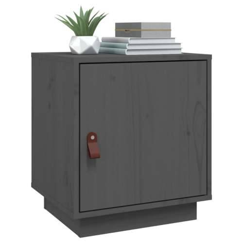 Noćni ormarići 2 kom sivi 40 x 34 x 45 cm od masivne borovine - Siva 2 Cijena