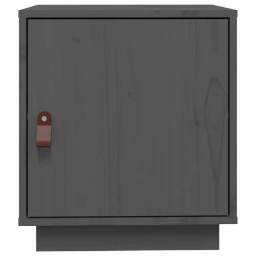 Noćni ormarići 2 kom sivi 40 x 34 x 45 cm od masivne borovine - Siva 2 Cijena