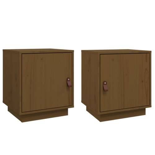 Noćni ormarići 2 kom boja meda 40x34x45 cm od masivne borovine - boja meda 2 Cijena