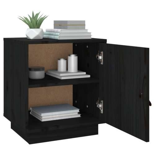 Noćni ormarići 2 kom crna 40 x 34 x 45 cm od masivne borovine - Crna 2 Cijena