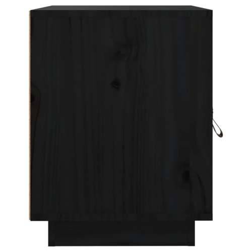 Noćni ormarići 2 kom crna 40 x 34 x 45 cm od masivne borovine - Crna 2 Cijena