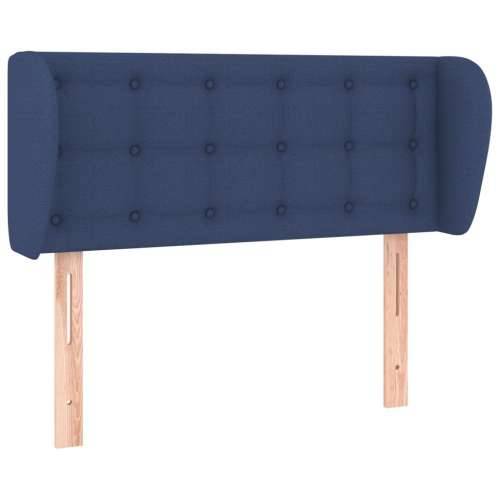 Uzglavlje s ušima plavo 93x23x78/88 cm od tkanine - Plava 93 x 23 x 78/88 cm 1 Cijena
